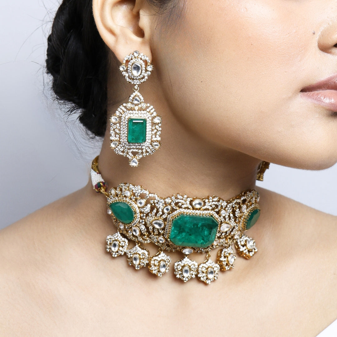 Polki emerald choker 2025