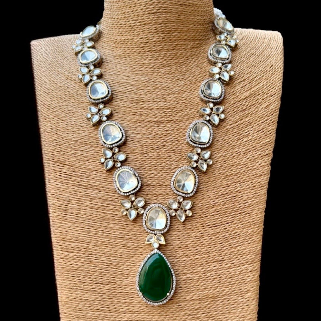 Polki stone necklace outlet