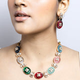 Atrangi Necklace/Choker with Earrings Set