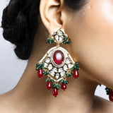 Ruby Chandbali Earrings