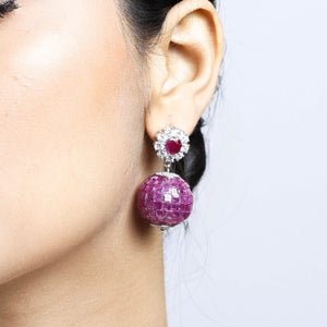 Pink Stones Earrings