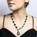 Earth Diamond Necklace with Earrings Set