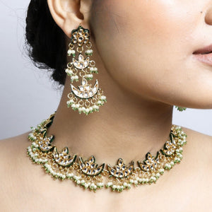 Kundan choker/ necklace with earrings Set