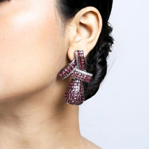 Eliana Dangler Earrings in Rose