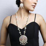 Advika Long Necklace with Earrings Set