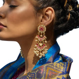Ruby Double layered kundan Earrings