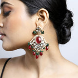 Ruby Chandbali Earrings
