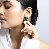 Anya Emerald Stud Earrings