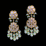 Antique Pearl Gold Plated Kundan Chandbali Earring