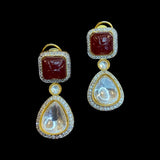 Navratna kundan Necklace with Earrings Set