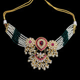 Arya Kundan Necklace/Choker with Earrings Set