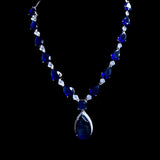 Ocean Diamond Necklace with Earrings Set