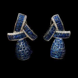 Eliana Dangler Earrings in blue