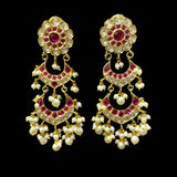 Ruby Double layered kundan Earrings