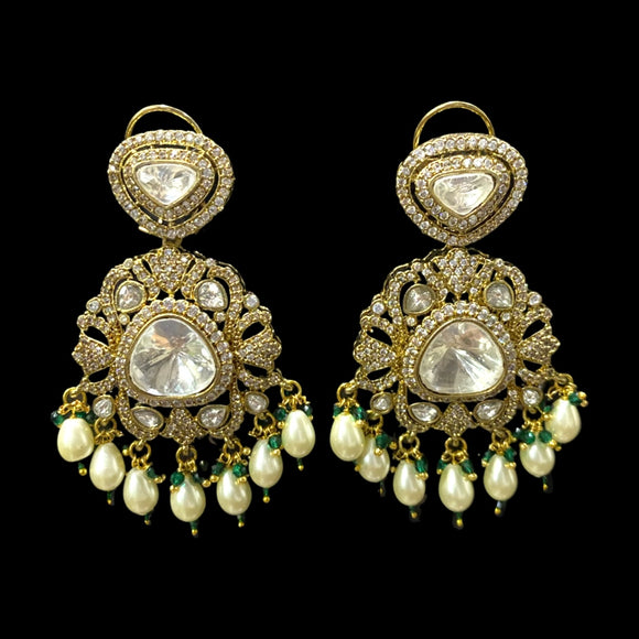 Parineeti Polki Diamond Chandbali Earrings