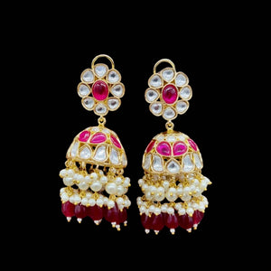 Ruby Jhumka Earrings