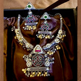 Silver Hasli with Earrings Set