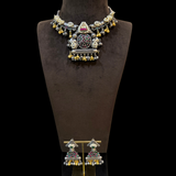 Silver Hasli with Earrings Set