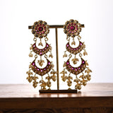 Ruby Double layered kundan Earrings