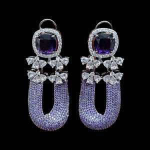 Amara Purple Stone Earrings
