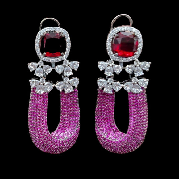 Amara Pink Stone Earrings