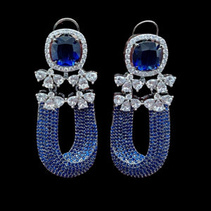 Amara Silver Blue Stone Earrings