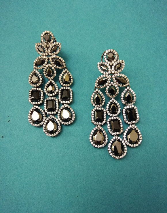 Victorian Black Earrings - Ziva Art Jewellery