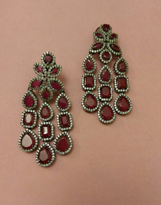 Victorian Ruby Earrings - Ziva Art Jewellery