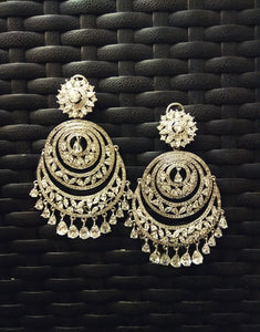 Diamond Chand Bali Earrings - Ziva Art Jewellery