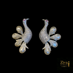 Diamond Bird Earrings