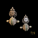 Silver Damru Earrings