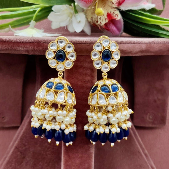 Sapphire Jhumka Earrings