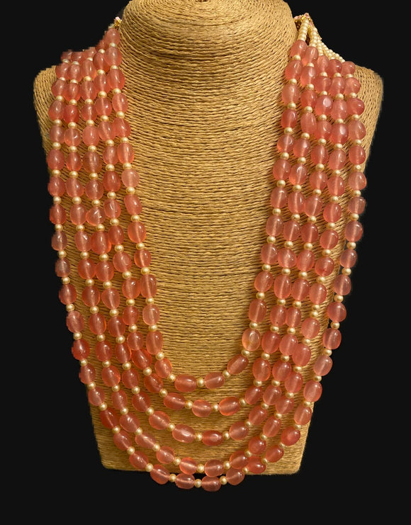 Panchlada Rose rani haar necklace - Ziva Art Jewellery