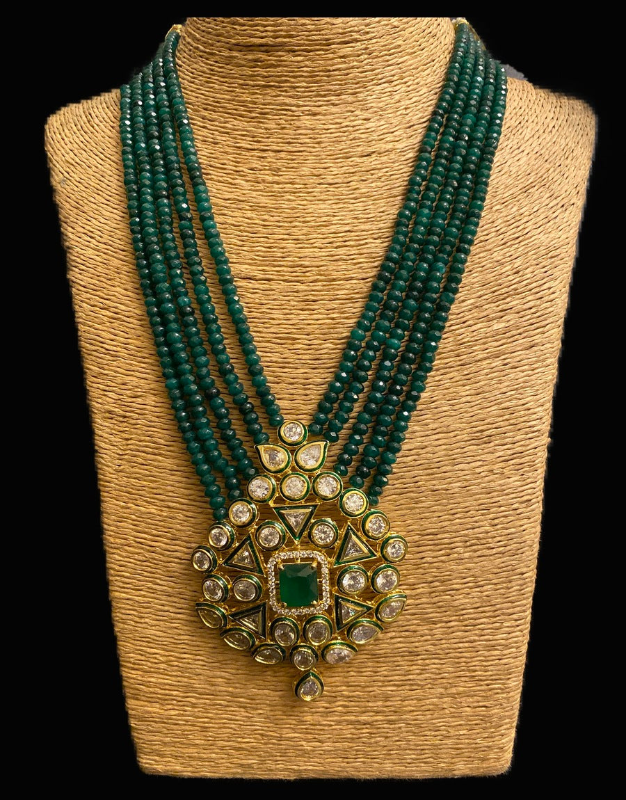 Emerald beads chains on sale