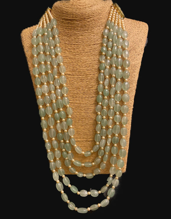 Panchlada Aqua rani haar necklace - Ziva Art Jewellery