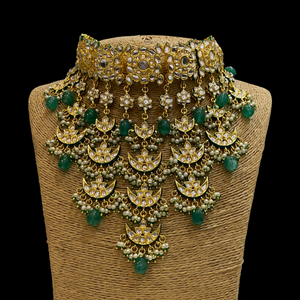 Kundan choker with Earrings and Tikka Set