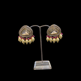 Ruby Kundan and Diamond choker-necklace with Earrings Set
