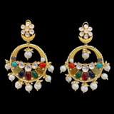 Navratan Chand Bali Earrings