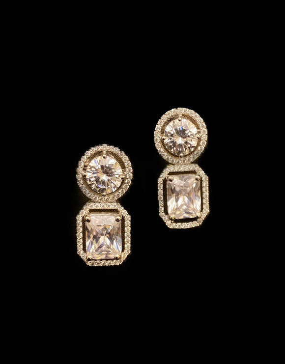 Diamond Solitaire Earrings - Ziva Art Jewellery