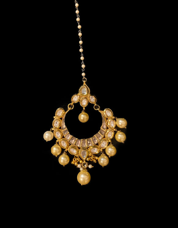 Kundan Chand Maang Tikka - Ziva Art Jewellery