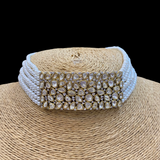 Moissanite Polki Choker with Earrings Set