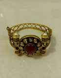 Red Stone Antique Bracelet - Ziva Art Jewellery