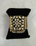 Kundan Gold Dastban Bracelet - Ziva Art Jewellery