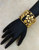 Matte Gold Bracelet with Jhumki Hangings - Ziva Art Jewellery