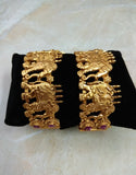 Gerua Polish Gold Bangles - Ziva Art Jewellery