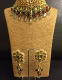 Kundan Chokar with Aqua Quartz drops - Ziva Art Jewellery