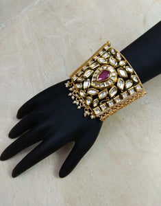 Kundan Gold Dastan bracelet - Ziva Art Jewellery