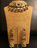 Kundan Set with Jhumka Earrings - Ziva Art Jewellery