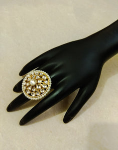 Pachi Kundan Ring - Ziva Art Jewellery