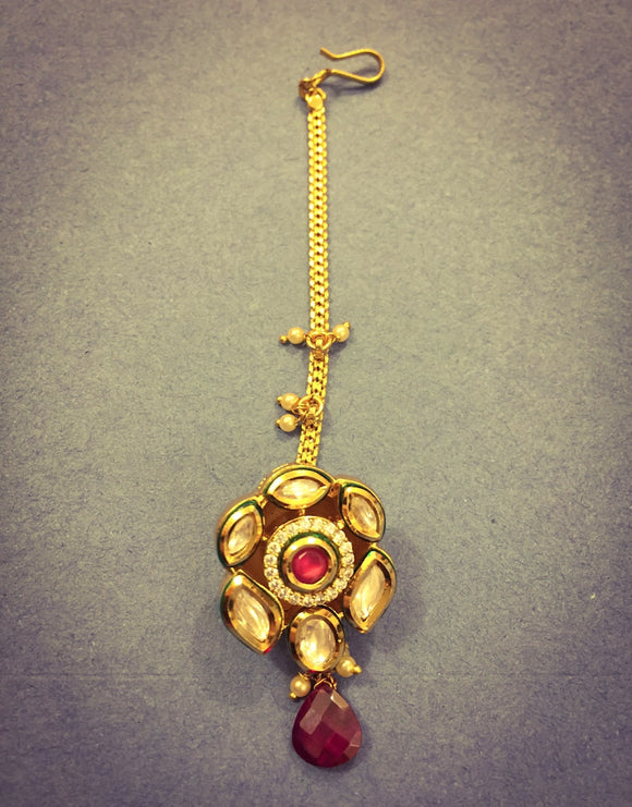 Kundan Borla with American Diamonds - Ziva Art Jewellery